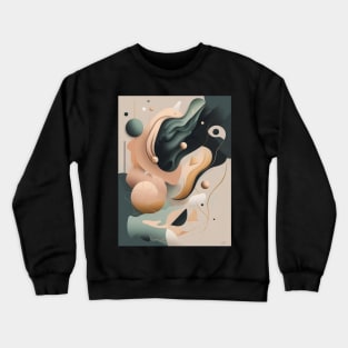 Echoes of the Past: A Nostalgic Abstract Crewneck Sweatshirt